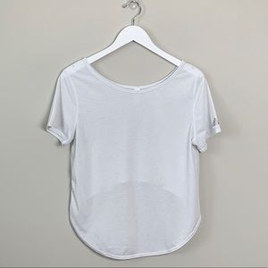 Adidas High/Low Workout Tee White